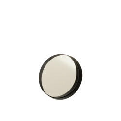 J-Line Mirror round border metal black small