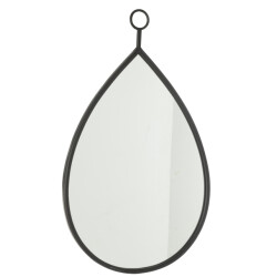 J-Line Hanging mirror drop mirror/mdf black large