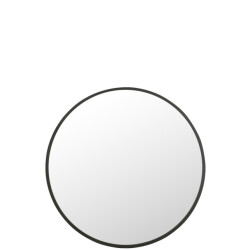 J-Line Mirror round matt black extra large