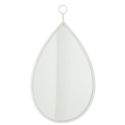 J-Line Hanging mirror drop mirror/mdf white large