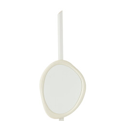 J-Line Wall mirror moderna mdf/mirror white small