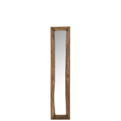 J-Line Wall mirror rectangle wood brown small