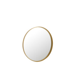 J-Line Mirror round high border metal/glass gold medium