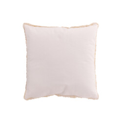 J-Line Cushion christmas baubles cotton white/gold colored