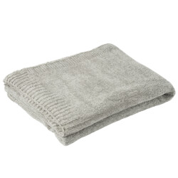 J-Line Blanket chenille polyester grey