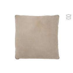 J-Line Cushion woven leather grey