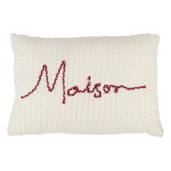 J-Line Cushion maison polyester/acryl red/white