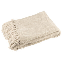 J-Line Blanket chenille polyester greige