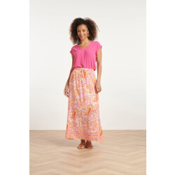 Smashed Lemon 24015 maxi zomerrok met paisley print |