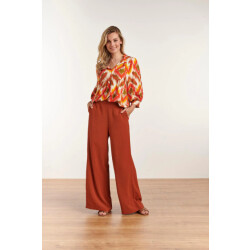 Smashed Lemon 23049-740 dames effen broek met hoge taille |