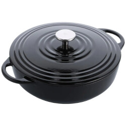 BK Cookware Bk bourgogne gietijzeren stoofpan laag jet black 28cm
