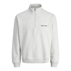 Jack & Jones jornorrebro emb sweat high neck sn 12282899 white melange