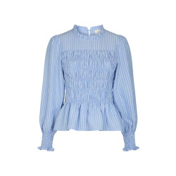 Neo Noir possa twist stripe blouse 166412 145 light blue