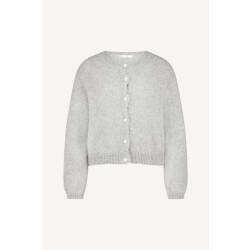 By-Bar Amsterdam cleo natural cardigan 25514004 815 light grey melee