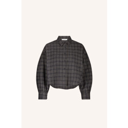 By-Bar Amsterdam sarah short check blouse 25512006 733 caramel