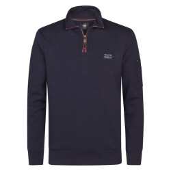 Petrol Industries men sweater collar zip m-3050-swc364 5092 royal