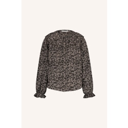 By-Bar Amsterdam gia leo blouse 25512054 1701 brown leo