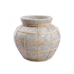 Bazar Bizar The belly vase concrete natural m