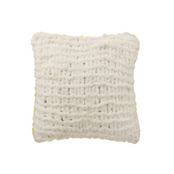 J-Line Cushion knitted polyester green/white