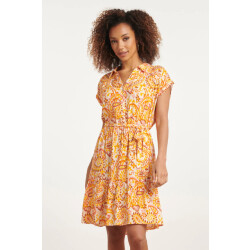 Smashed Lemon 24012 kort shirt jurkje met paisley print |