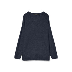 Vero Moda Vmcrewlefile ls v-neck blouse noos navy