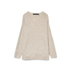 Vero Moda Vmcrewlefile ls v-neck blouse noos beige