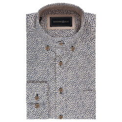 Scotland Blue Overhemd lange mouw 25307je03sb