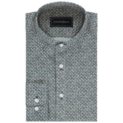 Scotland Blue Overhemd lange mouw 25307tu15sb