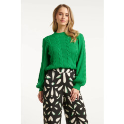 Smashed Lemon Damesgestructureerd gebreide trui |