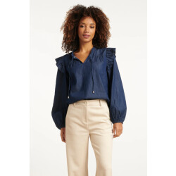 Smashed Lemon Denim top in donkerblauw |