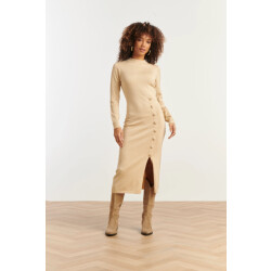 Smashed Lemon Damesgebreide jurk met lurex |