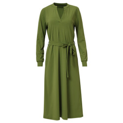 Smashed Lemon Damesgroene travelkwaliteit midi jurk |