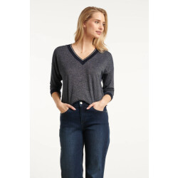 Smashed Lemon Damesmet lurex losvallende top |