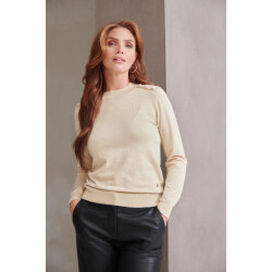 Smashed Lemon Damesgebreide top met lurex |