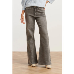 Smashed Lemon Mediumblauwe flared jeans |