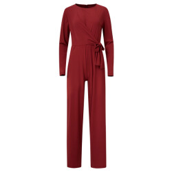 Smashed Lemon Jumpsuit met ronde hals in travelkwaliteit |
