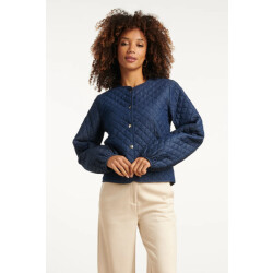 Smashed Lemon Jeansjack van donkerblauw denim |
