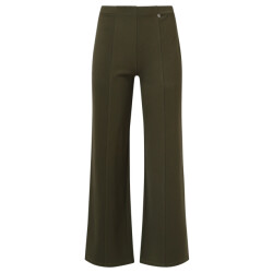 Smashed Lemon Damesstretch charcoal broek met wijde pijpen |