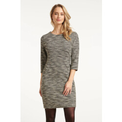 Smashed Lemon Zwart wit tweed jurk |