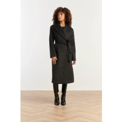 Smashed Lemon Lange uni jas met ceintuur |