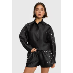 Alix The Label 2508958387 studs cropped blouse