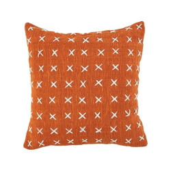 Bazar Bizar The zillion kiss cushion cover terracotta white
