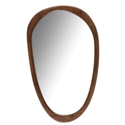 J-Line Mirror irregular mango wood dark brown large