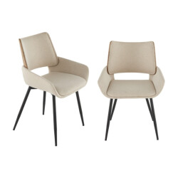 Signature Set van 2 stoelen in stof h81 cm hortense