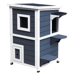 4goodz Kattenvilla 2 verdiepingen 51x51x81 cm -