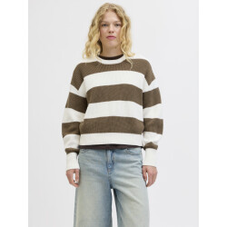 Jack & Jones Jxmila twist stripe crew neck knit