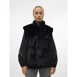 Vero Moda Vmsonjapoppy faux fur waistcoat ga