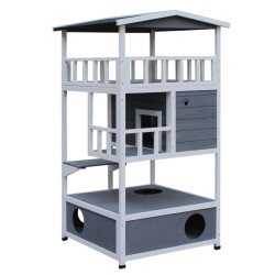 4goodz Kattenhuis winterbestendig 75 x 75 x 137 cm -