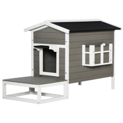 4goodz Kattenhuis met terras 115x67x75 cm -