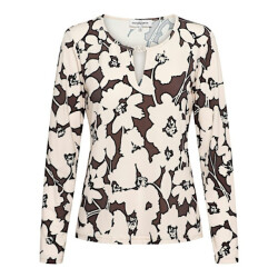 &Co Woman &co women top vigo big flower chocolate multi